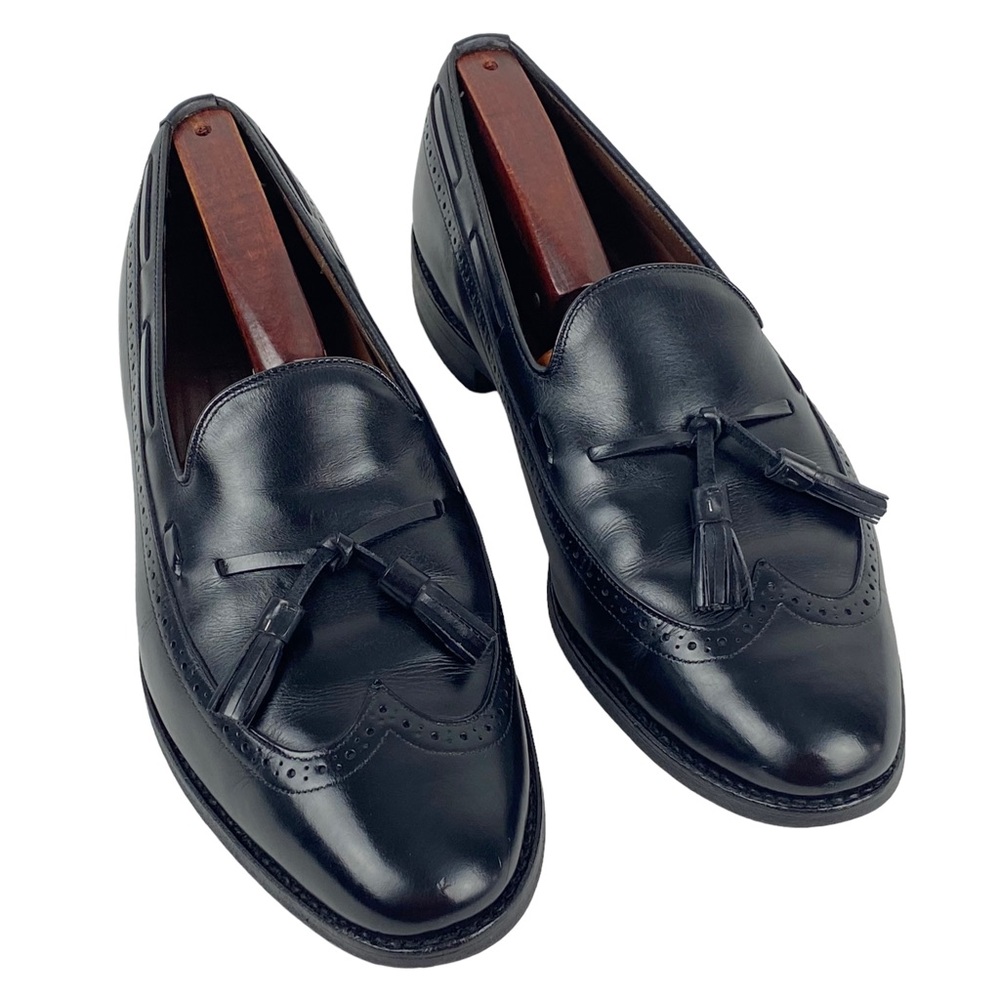 Allen Edmonds Mansfield Wingtip Tassel Loafers Black Men's 10.5D or Medium